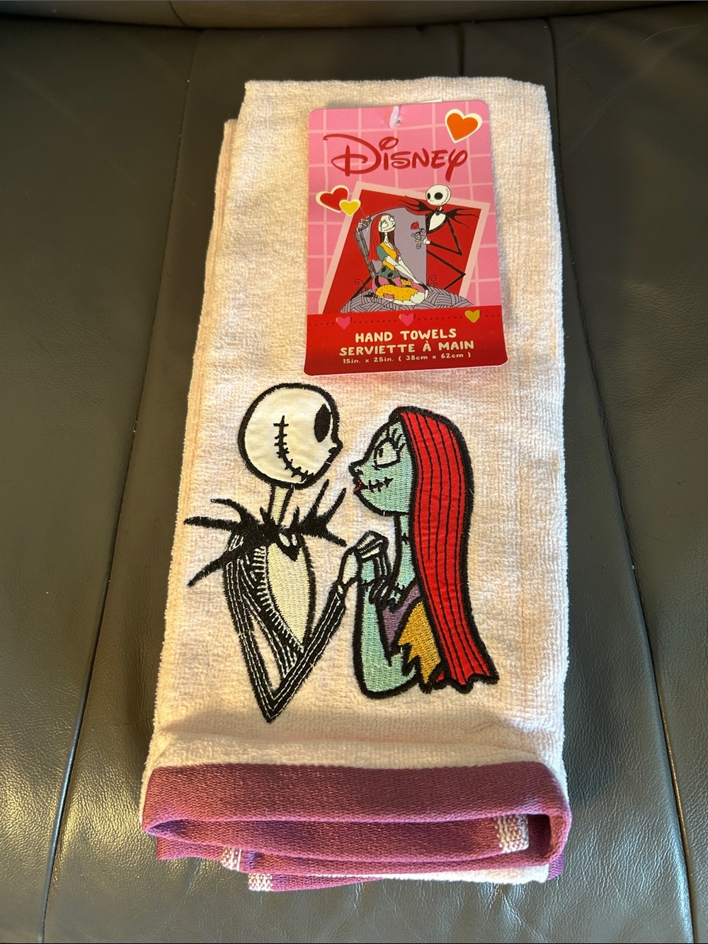 Disney Nightmare Before Christmas Jack & Sally Hand Towels (Set of 2)